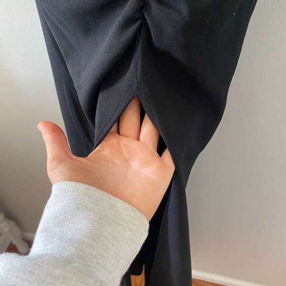 Black Mesh Prom Dress w Slit - Picture 6 of 9